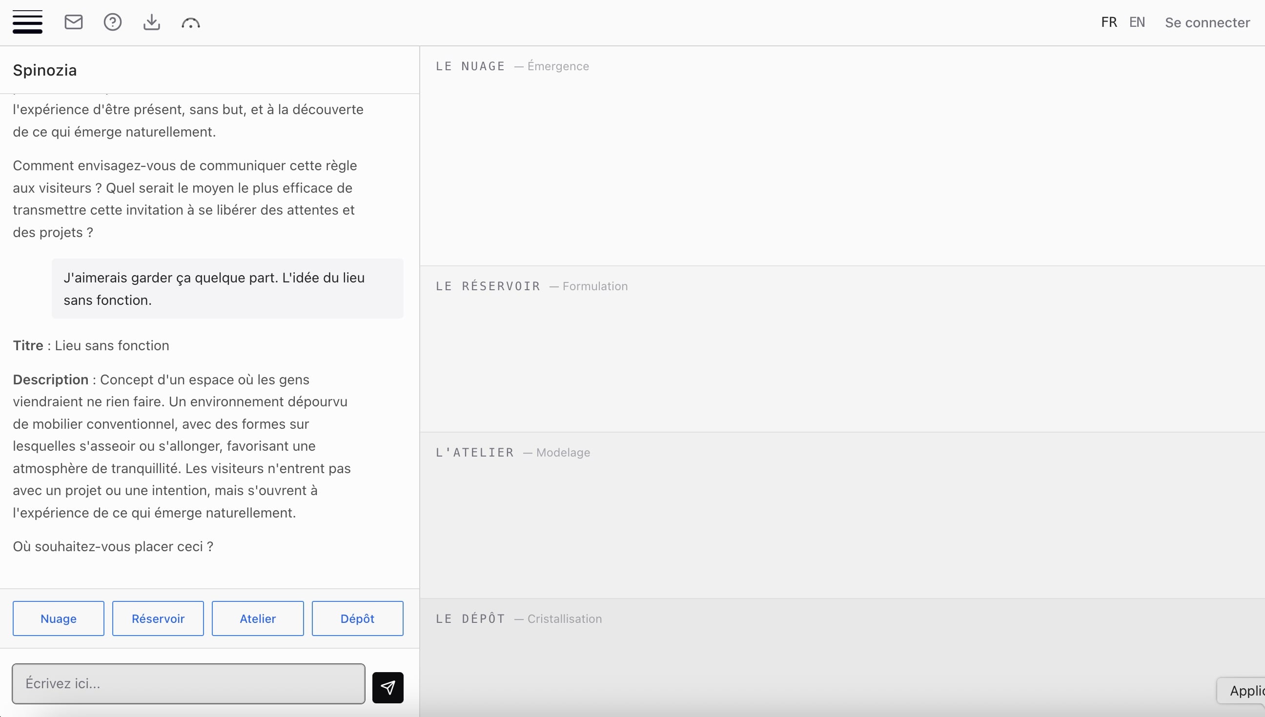 Création de cartes depuis le chat