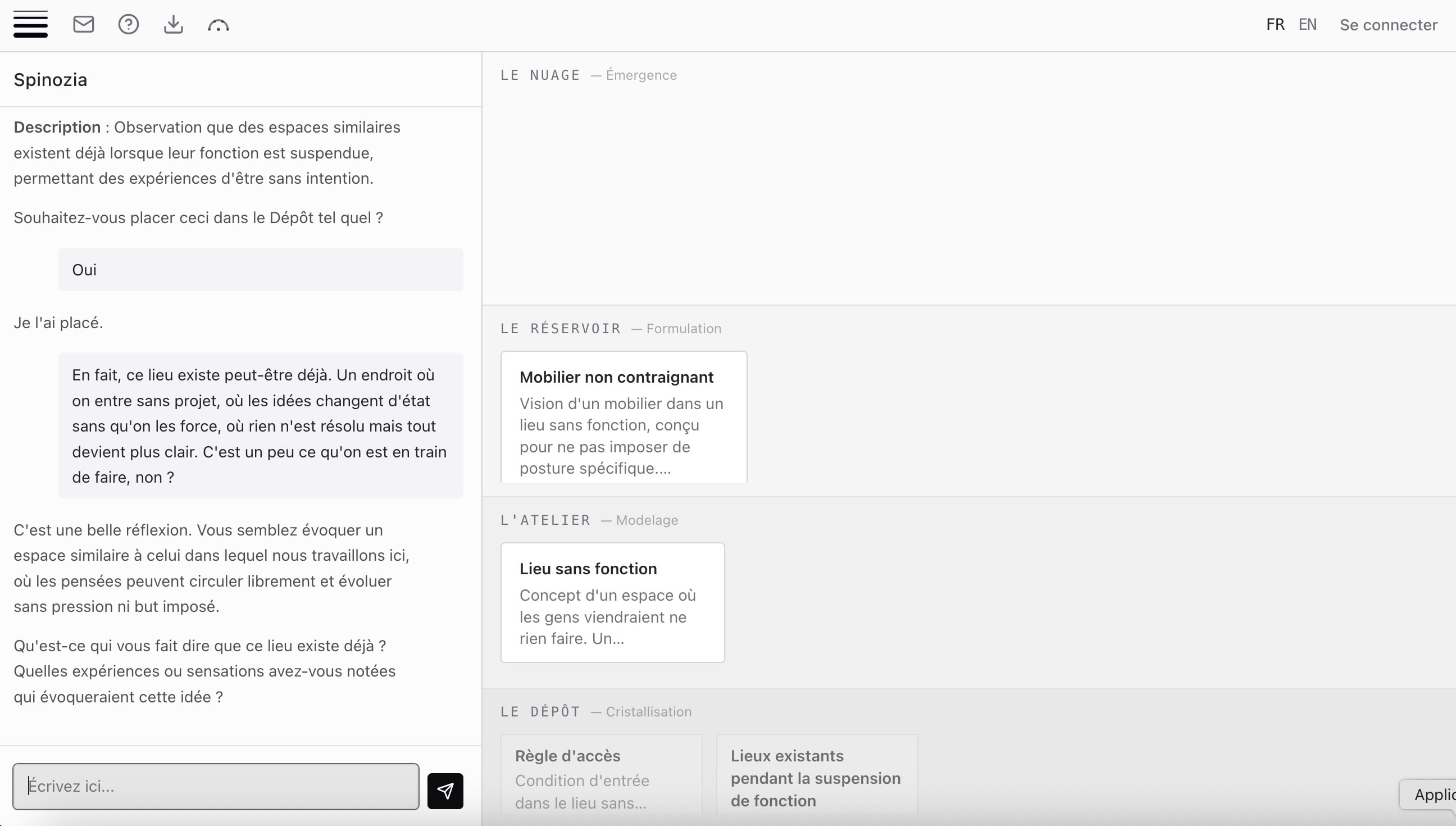 Vue d'ensemble de l'interface